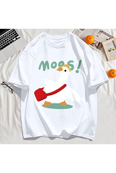 StartMore Y2K Vintage T-Shirt Tee Cute Cartoon Bag Duck Pattern