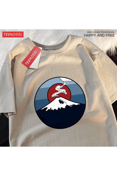 StartMore تي شيرت Y2k Vintage تي شيرت Mount Fuji Explosion Stage