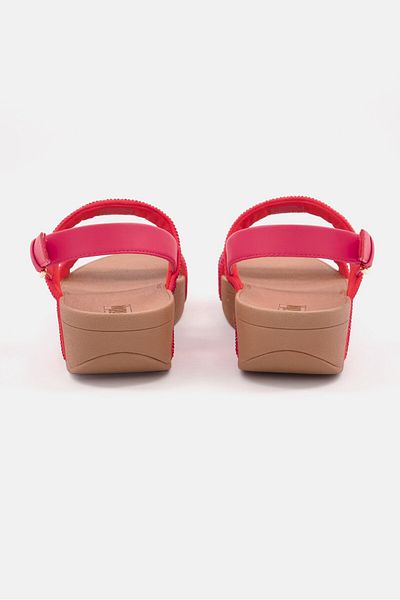 Fitflop Women Lottie Shimmer Crystal Sandals, Red/Tan