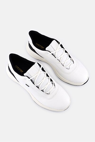 Geox Women D Pg1x Lace Up Casual Shoes, White