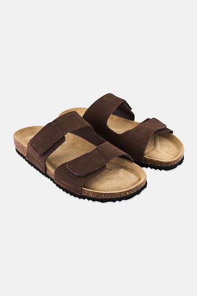 Geox Men Ghita Slip On Corks Sandals, Brown