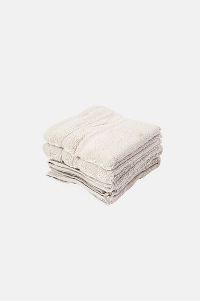 Kathy Ireland 4 Pieces Hand Towel Set, Light Grey