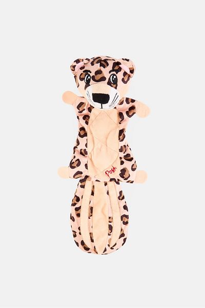 Posh Paws Cheetah Plush Dog Toy, Multicolor