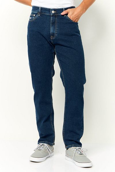 Tommy Hilfiger Men Regular Fit Washed Denim Jean, Blue