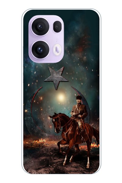 TechTree حافظة سيليكون شفافة متوافقة مع هاتف OPPO Reno 13 PRO مع شجرة النصر ع...