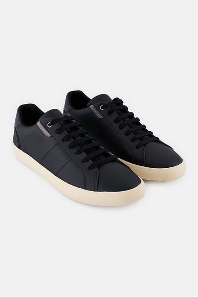 Geox Men Lace Up Affile Casual Shoes, Black