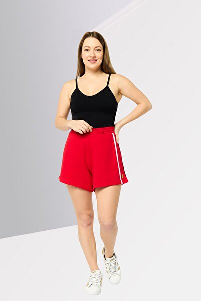 Scuderia Ferrari Women Sportswear Fit Drawstring Outdoor Shorts, Red