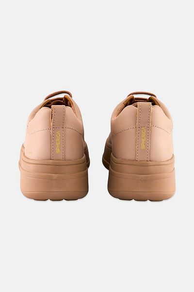 Geox Women D Spherica Lace Up Casual Shoes, Tan