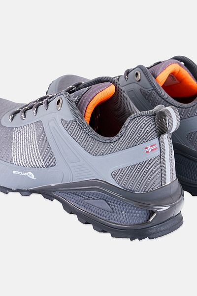 Nordland Men Brand Logo Lace Up Hiking Shoes, Grey