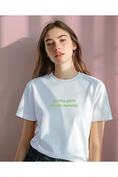 YEACHY Unisex Matcha Girls εμπριμέ μπλουζάκι