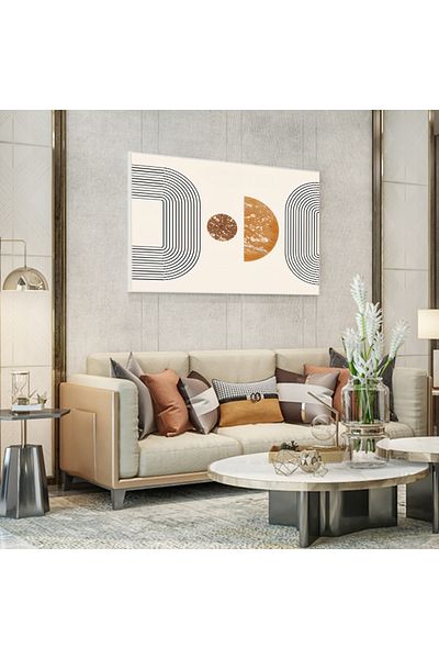 Generic A distinctive wall painting printed on canvas with a hidden wooden frame.