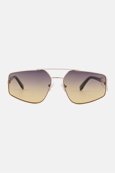 Guess Women GU0009132P61 Square Sunglasses, Gold