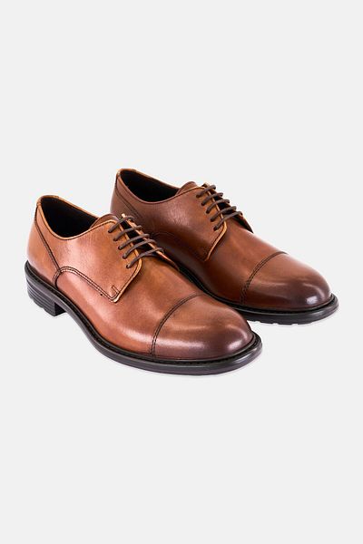 Geox Men Walk Pleasure Lace Up Formal Shoes, Brown
