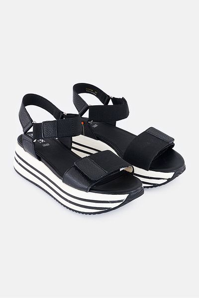Geox Women S,Kency Velcro Closure Sandals, Black