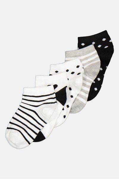XOXO Kids Girl 5 Pairs Textured Socks, Multicolor