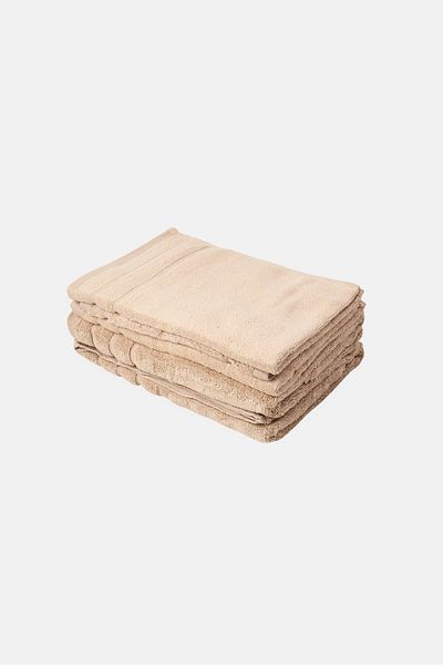 Kathy Ireland 6 Pieces Textured Towel Set, Tan
