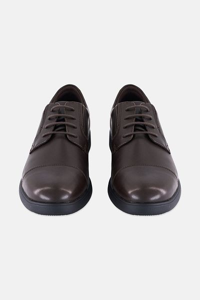 Geox Men Spherica Ec 11 Lace Up Casual Shoes, Dark Coffee