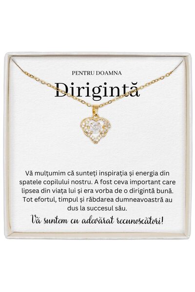 The Jewel Heart Colier În Formă De Inimă, Cadou Deosebit Pentru Diriginta Mea...