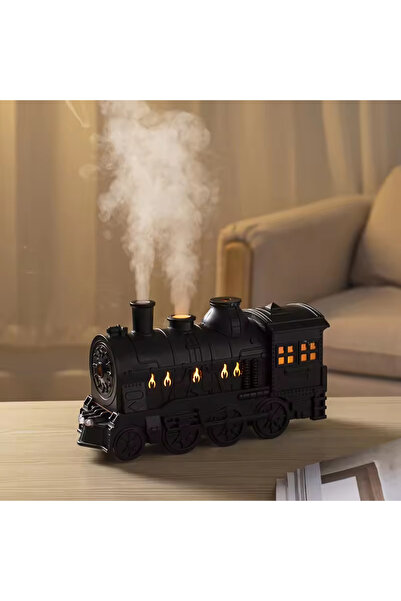 Genel Markalar 🚂 Retro Buharlı Tren Tasarımlı Buhar Difüzörü – LED Işıklı Aromaterapi & Nemlendirici Cihaz