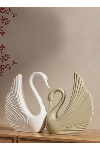 Raffine Elegant Modern Creative Resin Swan Sculpture Decoration