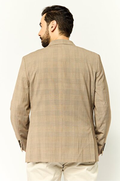 Tommy Hilfiger Men Tailored Fit Plaid Casual Blazer, Khaki