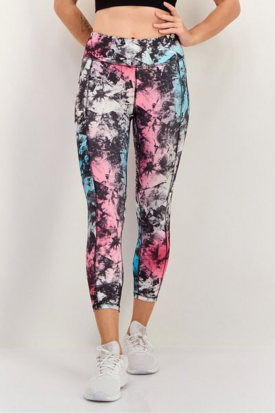 Puma Women Sportswear Fit 3/4 Training Legging, Pink/Black Combo
