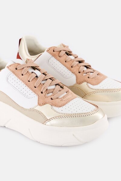 Geox Women Nebula 2,0 Lace Up Casual Shoes, Multicolor