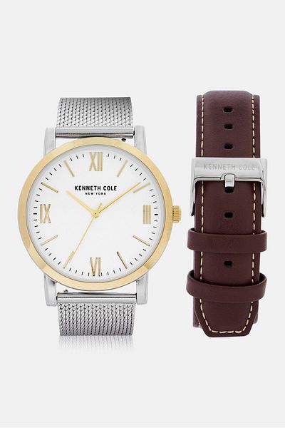 Kenneth Cole Men KCWGG2272161 Stainless Steel Analog Watch 44 mm, Silver