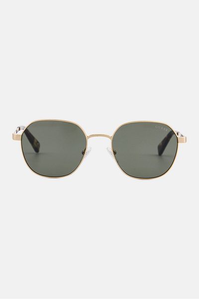 Guess Men GU521533N51 Round Sunglasses, Green