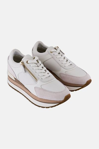 Geox Women D New Kency Lace Up Casual Shoes, Multicolor