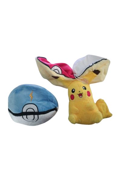 victiny Set 2 pocheminge Pikachu plush toy VICTINY ® red / yellow / blue 25 cm