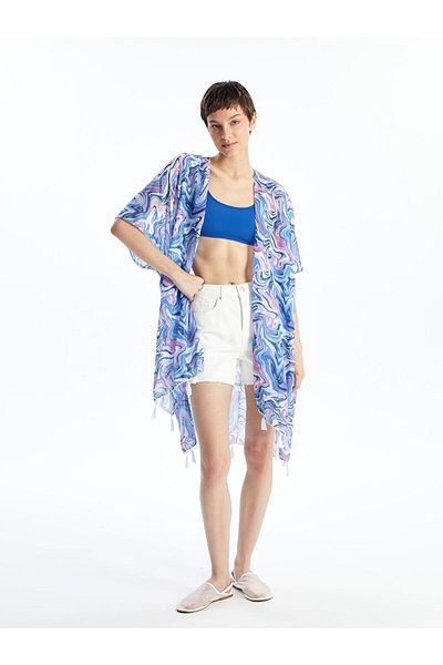 LC Waikiki Lcw Dream Shawl Collar Patterned Women's Kimono