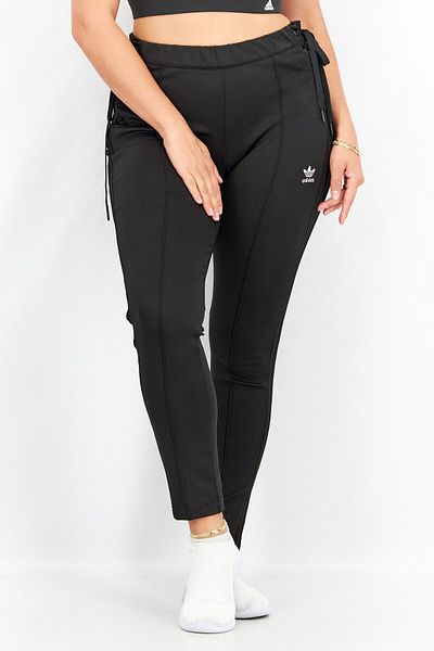 adidas Women Slim Fit Brand Logo Pants, Black