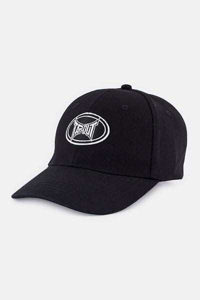 Tapout Men Embroidered Logo Adjustable Cap, Black