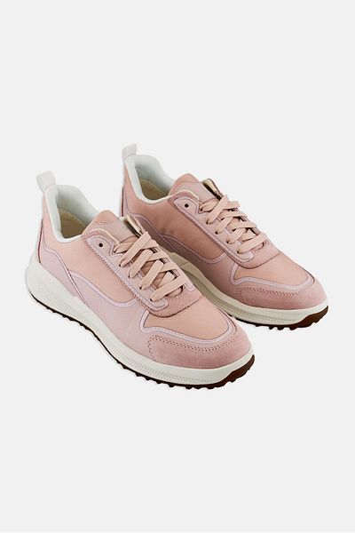 Geox Women D Pgix A Lace Up Casual Shoes, Pink