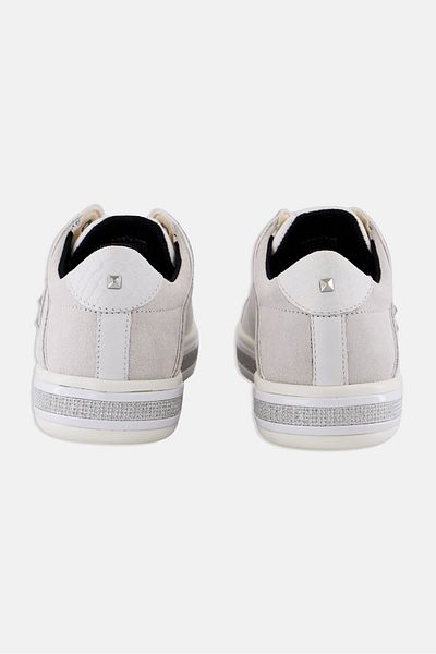 Geox Women D Leelu C Lace Up Casual Shoes, White