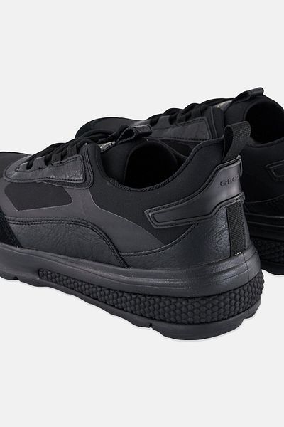 Geox Men U Spherica Actif Lace Up Casual Shoes, Black