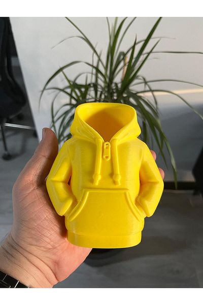 Root Made Hooded Coat Shaped Decorative Hoodie Design Pen Holder Flower Holder Home Decor Table Ornament