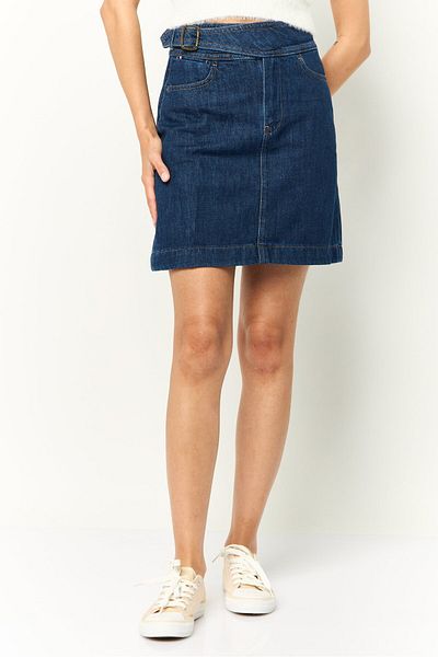 Tommy Hilfiger Women Washed Mini Denim Skirts, Navy