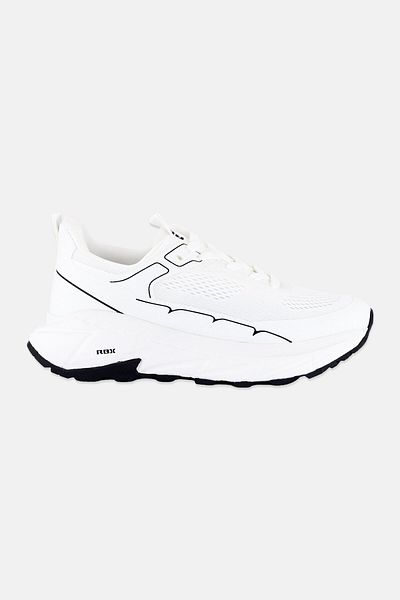 RBX Men Lace Up Brand Logo Running Shoes, White