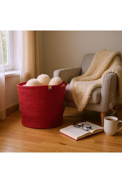 trendtrade Multi-Purpose Basket Burgundy Color