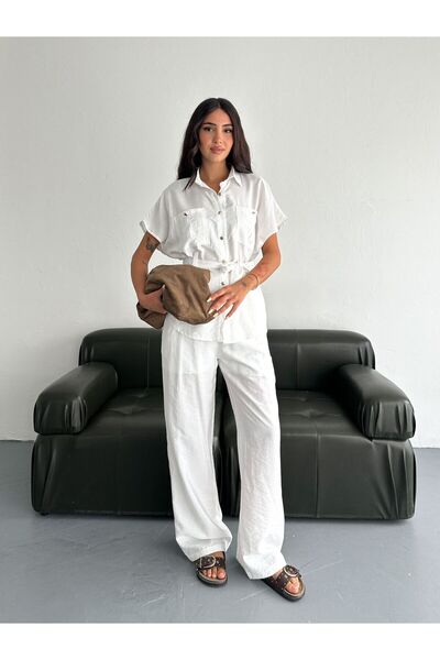 Noa Noa Rivet Detailed Shirt Pants Set