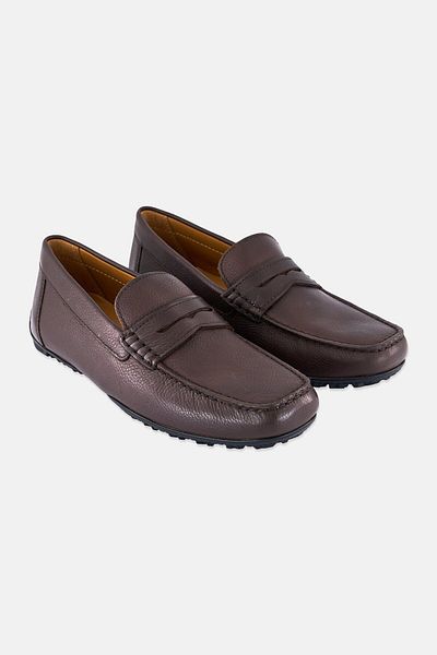 Geox Men Kosmopolis Wide Fit Slip On Loafers, Dark Brown
