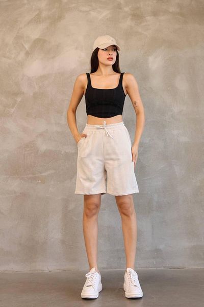 QBZ Pantaloni scurți cu dungi cu talie elastică CITY BOY