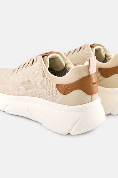 Geox Women Nebula Lace Up Casual Shoes, Light Sand