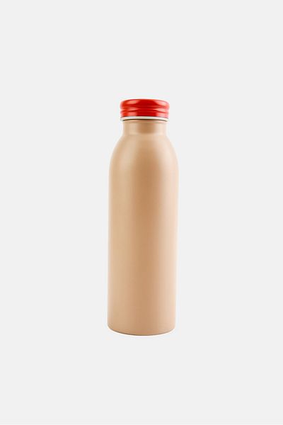 Muy Mucho Stainless Steel Double Wall Water Bottle 500 ml, Light Brown