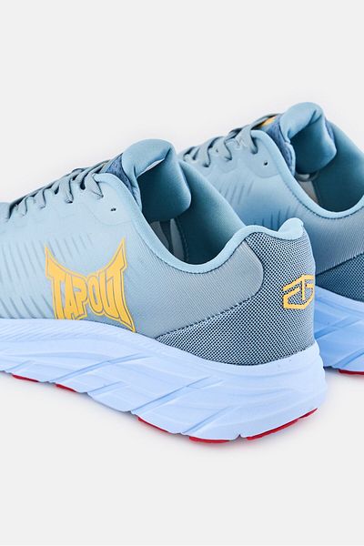 Tapout Men Brand Logo Lace Up Running Shoes, Blue