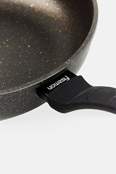 Fissman Non Stick Grace Deep Frying Pan, Black