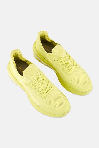 Geox Women Spherica Lace Up Casual Shoes, Lime Green