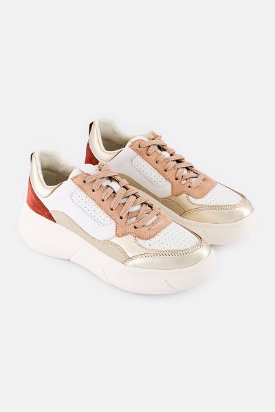 Geox Women Nebula 2,0 Lace Up Casual Shoes, Multicolor